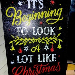 Christmas double sided standing sign